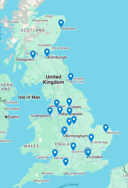 Up to date Map of Sites